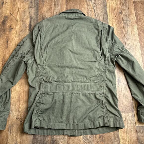 J Crew Jacket Women's Small Green Field Utility Military Pockets Button Up 6280 - Picture 4 of 11